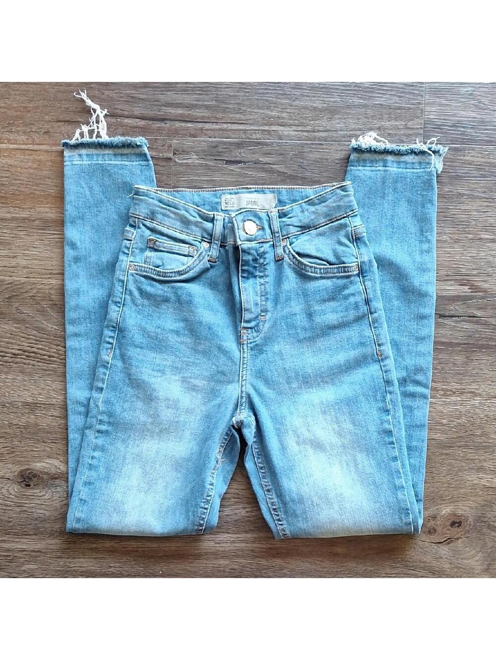 Topshop High Rise Skinny Blue Jean Size 25